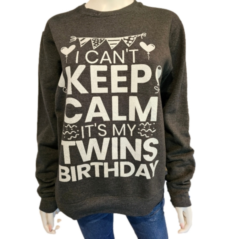 Port & Company Long Sleeve Twin Graphic Pullover Sweatshirt Size M